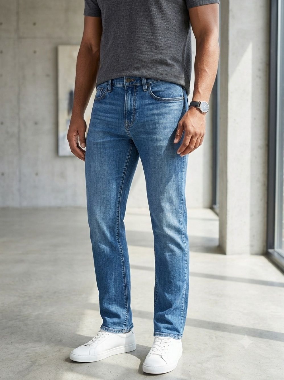 Take 50% OFF-Cremieux Classic Men’s Blue Denim Jeans - Straight, Size-31/32
